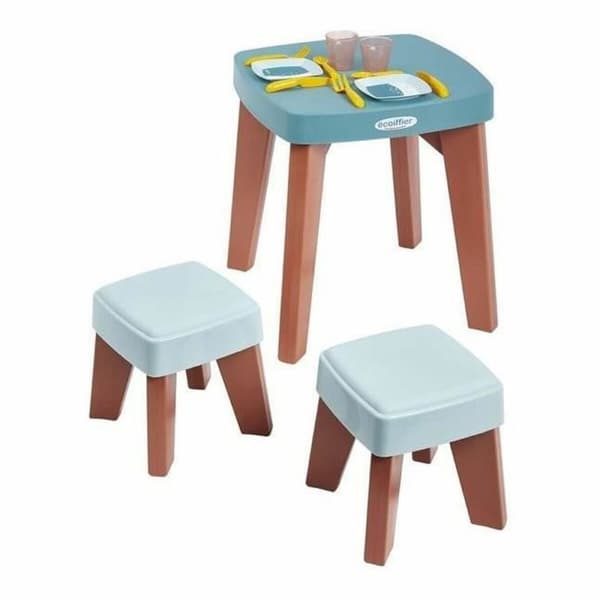 Bord med 2 stolar Ecoiffier Plast Multicolour (13 Delar)