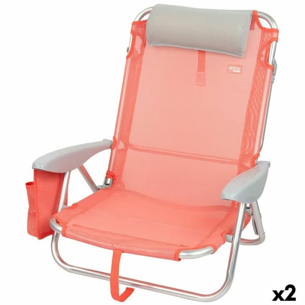Pääntuellinen kokoontaitettava tuoli Aktive Flamingo Koralli 51 x 76 x 45 cm (2 osaa)