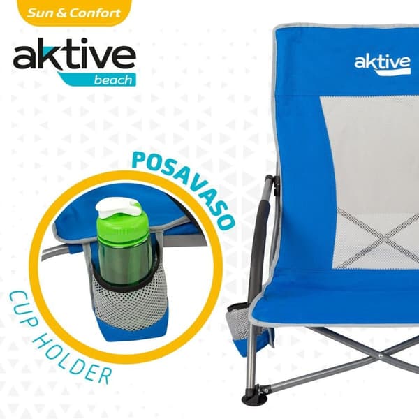 Strandstol Aktive Blå 50 x 67 x 51 cm (4 antal)