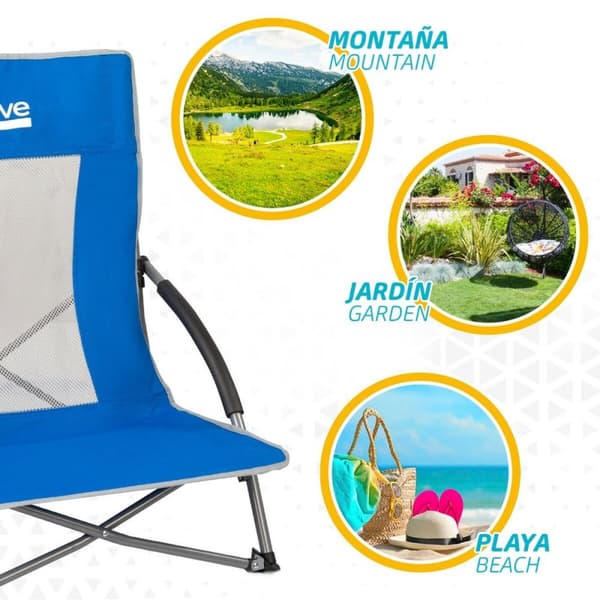 Strandstol Aktive Blå 50 x 67 x 51 cm (4 antal)