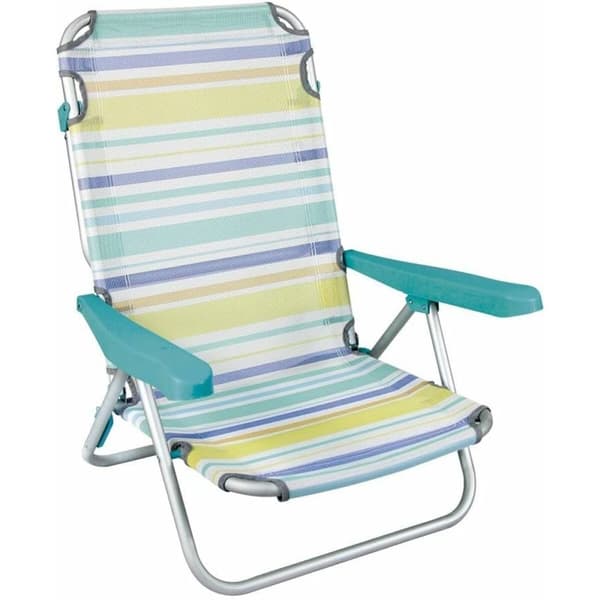 Fällbar stol med nackstöd 80 x 65 x 45 cm Multipla positioner Randig