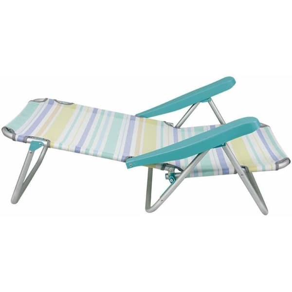 Fällbar stol med nackstöd 80 x 65 x 45 cm Multipla positioner Randig