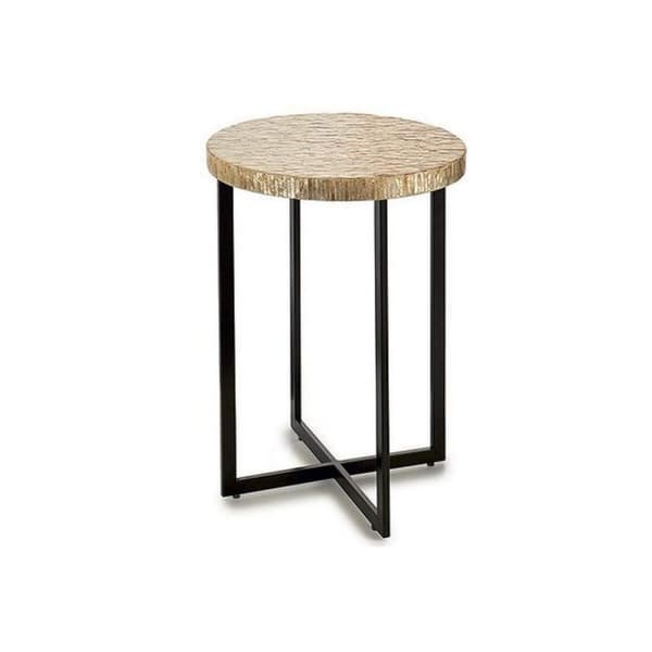 Sofabord Beige Gylden Metal Hvid Perlemor 45 x 62 x 45  cm