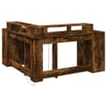 Miniatyrbilde 9 av 11: vidaXL Skrivebord med LED-lys røkt eik 152x152x91 cm konstruert tre