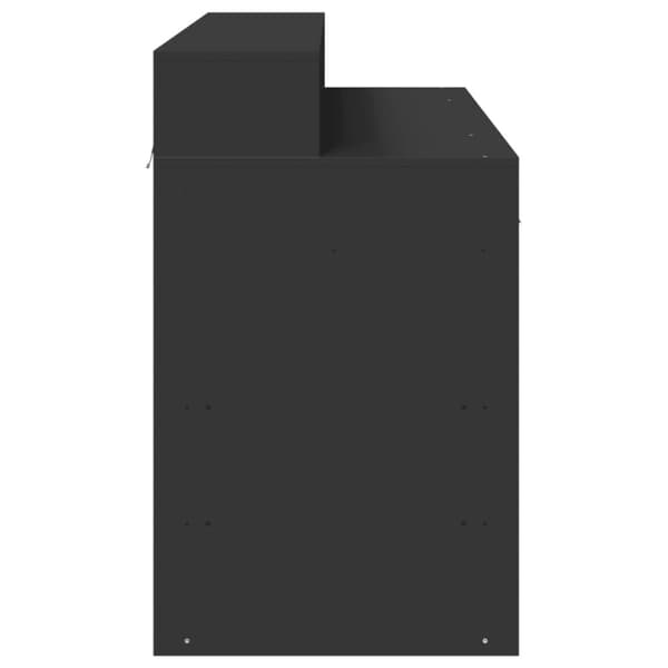 vidaXL Työpöytä LED-valoilla musta 120x55x91 cm tekninen puu