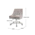 Miniatyrbild 4 av 4: 360° vridbar kontorsstol, kontors- och datorstol, ergonomisk design, träben, justerbar höjd, blå