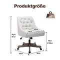 Miniatyrbild 4 av 4: Kontorsstol - Ej specificerad - Ergonomisk design - Linnetyg - Justerbar höjd - Vit