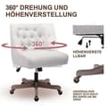 Miniatyrbild 2 av 4: Kontorsstol - Ej specificerad - Ergonomisk design - Linnetyg - Justerbar höjd - Vit