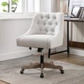 Miniatyrbild 1 av 4: Kontorsstol - Ej specificerad - Ergonomisk design - Linnetyg - Justerbar höjd - Vit