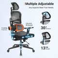Miniatyrbild 3 av 4: Kontorsstol NEWTRAL NT001 Adaptiv ergonomisk stol med ryggstöd, justerbart armstöd, nylonbas