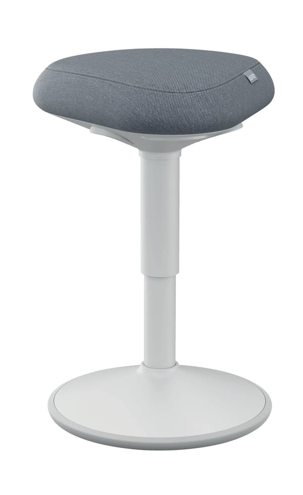 Leitz Ergo Active - Pall - ergonomisk - triangulär - svängtapp - 100 % återvunnet tyg - grå