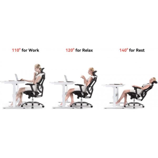 Sihoo V1 - ergonomisk kontorsstol, grå