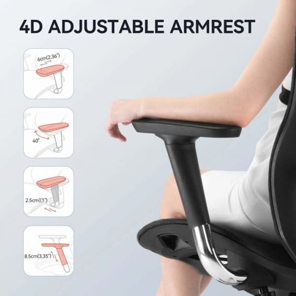 Sihoo V1 - ergonomisk kontorsstol, grå
