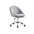 Pikkukuva 1 / 8: Rootz Grey pyörivä tuoli - Ergonominen tuoli - Pyörivä tuoli - Teräsrunko - Puuvilla-pellavasekoitus - Kannettava - 60cm x 60cm x 80-90cm