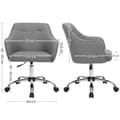 Pikkukuva 8 / 8: Rootz-toimistotuoli - Harmaa pöytätuoli - Kääntötuoli - Ergonominen muotoilu - 65cm x 69cm x (83-93)cm