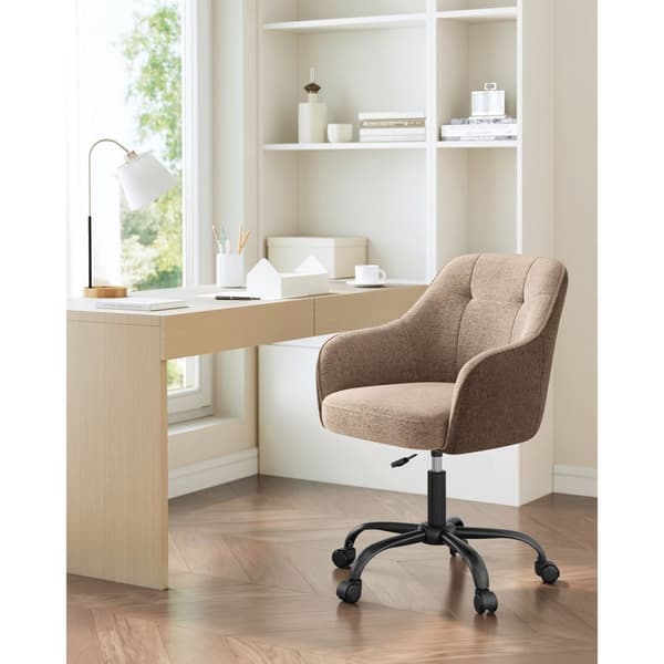 Rootz Drejestol - Lounge Chair - Rullende sæde - Ergonomisk design - 69 x 65 x 83-93cm - Stålramme - Krydsfiner - Skumpolstring