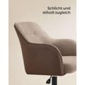 Miniatyrbillede 4 af 8: Rootz Drejestol - Lounge Chair - Rullende sæde - Ergonomisk design - 69 x 65 x 83-93cm - Stålramme - Krydsfiner - Skumpolstring