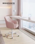 Miniatyrbillede 3 af 9: Rootz Pink Drejestol - Kontorstol - Rullestol - Stålstel - Skumpolstring - 69cm x 65cm x (83-93cm) - Justerbar højde