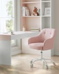 Miniatyrbillede 4 af 9: Rootz Pink Drejestol - Kontorstol - Rullestol - Stålstel - Skumpolstring - 69cm x 65cm x (83-93cm) - Justerbar højde
