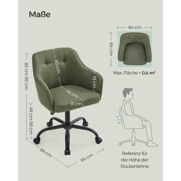 Rootz drejestol - Gaming stol - Rullende lænestol - Komfortabel siddeplads - 69cm x 65cm x 83-93cm