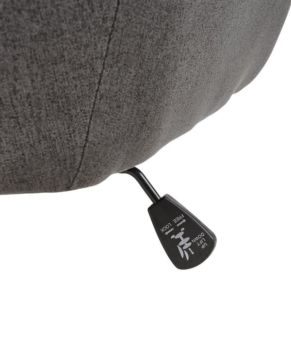 Skrivebordsstol Grå Polstret Stol med Hjul til Kontor Moderne Drejestol Ergonomisk Design Kontorstol med Armlæn