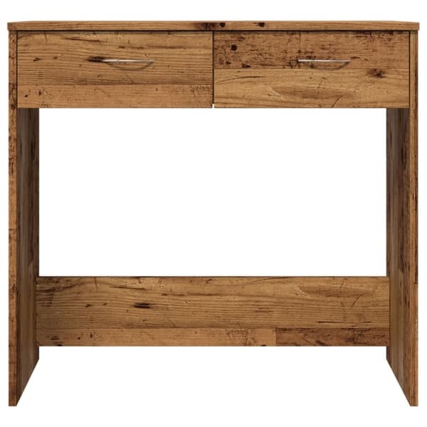 vidaXL skrivebord 80x40x75 cm konstrueret træ antikt træ