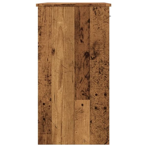 vidaXL skrivebord 80x40x75 cm konstrueret træ antikt træ