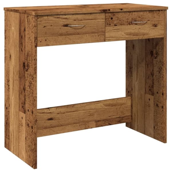 vidaXL skrivebord 80x40x75 cm konstrueret træ antikt træ