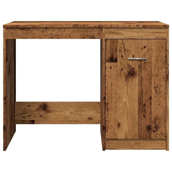 vidaXL skrivebord 100x50x76 cm konstrueret træ antikt trælook