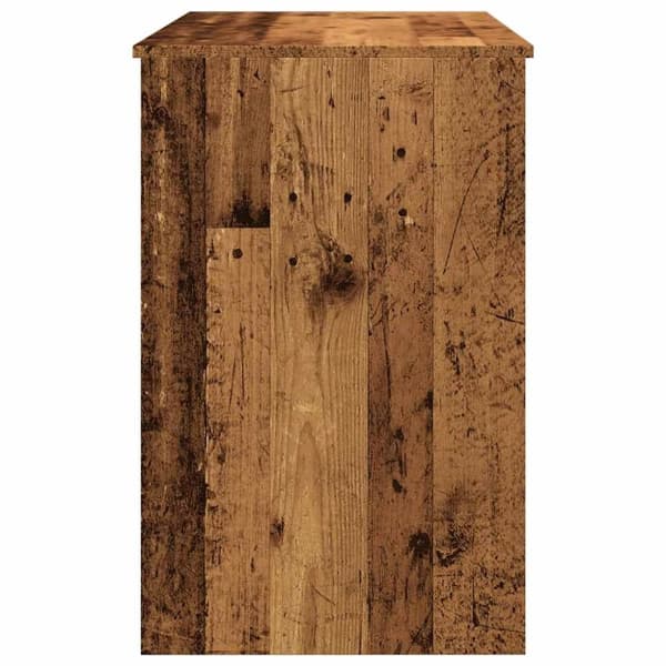 vidaXL skrivebord 100x50x76 cm konstrueret træ antikt trælook