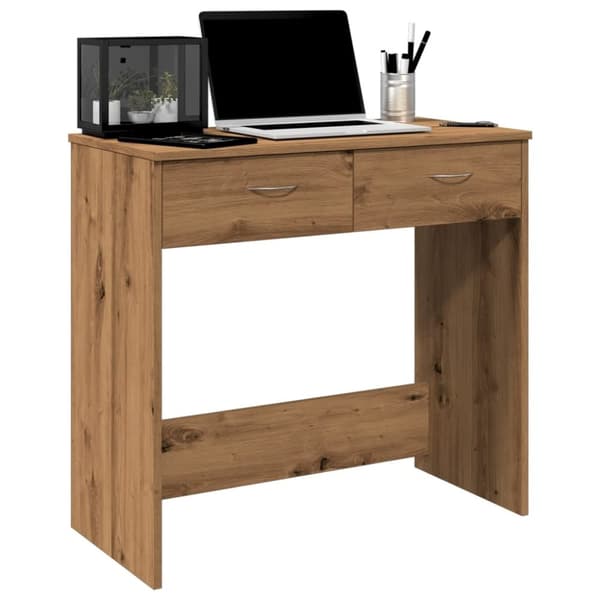 vidaXL skrivebord 80x40x75 cm konstrueret træ kunsteg