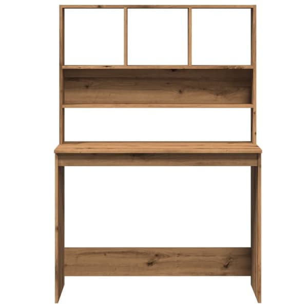 vidaXL Skrivbord med hyllor artisan ek 102x45x148 cm konstruerat trä