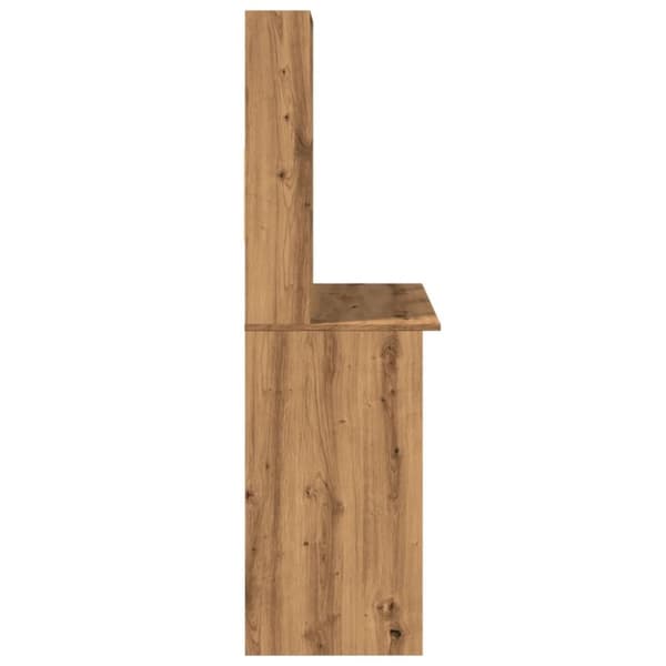 vidaXL Skrivbord med hyllor artisan ek 102x45x148 cm konstruerat trä