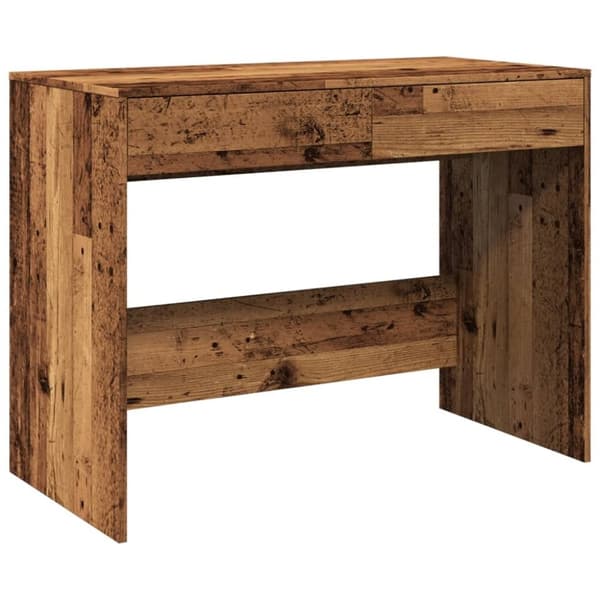 vidaXL skrivebord 101x50x76,5 cm konstrueret træ antikt trælook