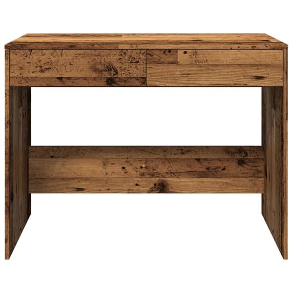vidaXL skrivebord 101x50x76,5 cm konstrueret træ antikt trælook