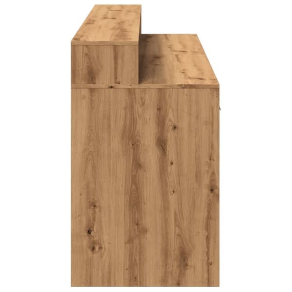 vidaXL Skrivebord med LED-lys artisan eik 160x55x91 cm konstruert tre
