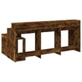 Miniatyrbilde 9 av 11: vidaXL Skrivebord med LED-lys røkt eik 200x104x91 cm konstruert tre