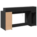 Miniatyrbilde 9 av 11: vidaXL Skrivebord med LED-lys svart 160x55x91 cm konstruert tre
