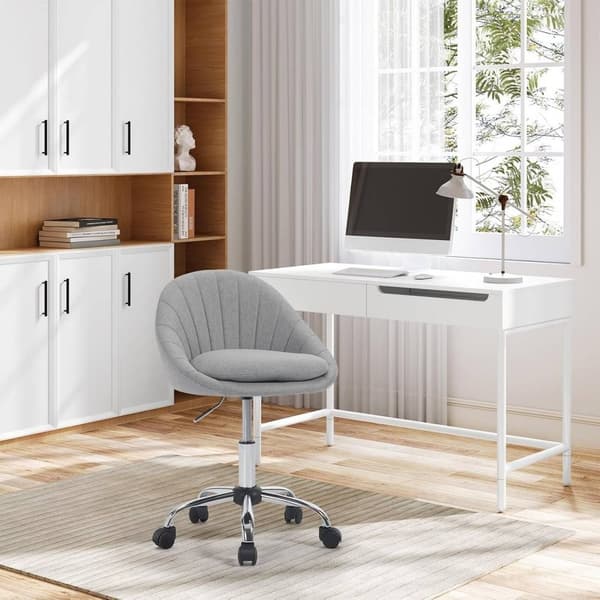 Rootz Ergonominen toimistotuoli - Moderni pöytätuoli - Kaksinkertainen pehmuste - Korkeussäädettävä - 52cm x (72-82)cm x 52cm - Harmaa