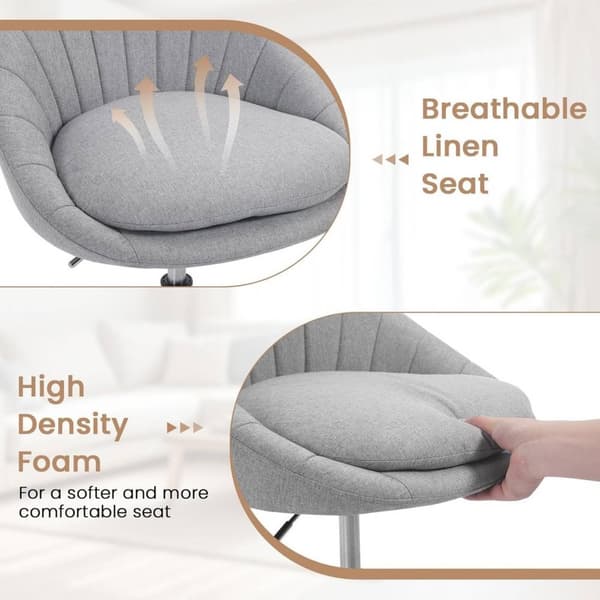 Rootz Ergonominen toimistotuoli - Moderni pöytätuoli - Kaksinkertainen pehmuste - Korkeussäädettävä - 52cm x (72-82)cm x 52cm - Harmaa