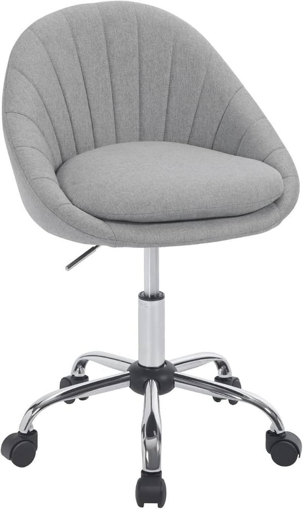 Rootz Ergonominen toimistotuoli - Moderni pöytätuoli - Kaksinkertainen pehmuste - Korkeussäädettävä - 52cm x (72-82)cm x 52cm - Harmaa