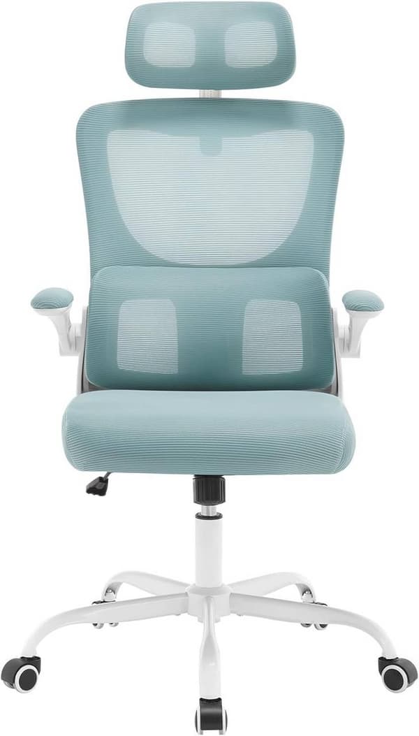 Rootz Ergonomic Office Chair - Mesh Skrivebordsstol - Lændestøtte - Vippefunktion - Justerbar nakkestøtte - 62cm x (116-123,5)cm x 69,5cm
