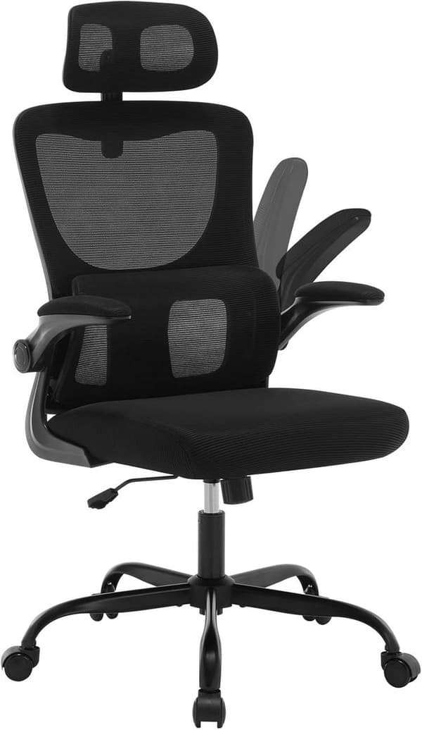 Rootz Ergonominen toimistotuoli - Kääntyvä tuoli - Pöytätuoli - Rinnetuki - 62cm x (116-123,5cm) x 69,5cm