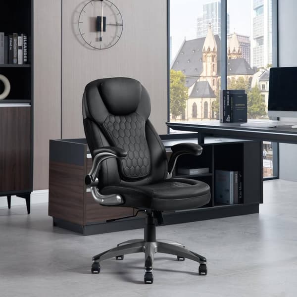 Rootz Executive Chair - Kontordrejestol - Ergonomisk kontorstol - Justerbar højde - PU Mesh - 67cm x (114,5-124,5)cm x 78cm
