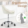 Miniatyrbild 5 av 8: Rootz Ergonomic Office Chair - Velvet Skrivbordsstol - Vridbar datorstol - Dubbelkudde - Höjdjusterbar - 52cm x (72-82cm) x 52cm - Rosa/Grå/Beige