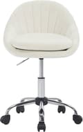 Miniatyrbild 8 av 8: Rootz Ergonomic Office Chair - Velvet Skrivbordsstol - Vridbar datorstol - Dubbelkudde - Höjdjusterbar - 52cm x (72-82cm) x 52cm - Rosa/Grå/Beige