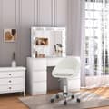 Miniatyrbild 2 av 8: Rootz Ergonomic Office Chair - Velvet Skrivbordsstol - Vridbar datorstol - Dubbelkudde - Höjdjusterbar - 52cm x (72-82cm) x 52cm - Rosa/Grå/Beige