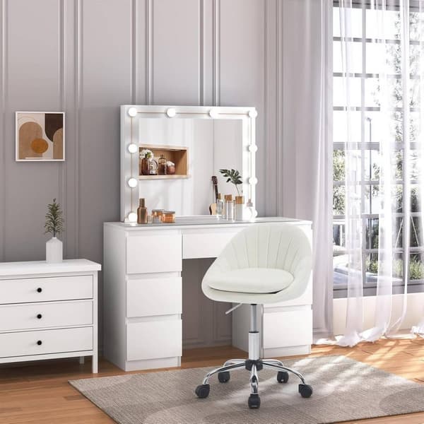 Rootz Ergonomic Office Chair - Velvet Skrivbordsstol - Vridbar datorstol - Dubbelkudde - Höjdjusterbar - 52cm x (72-82cm) x 52cm - Rosa/Grå/Beige