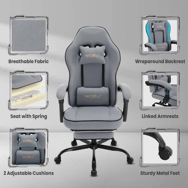 Rootz pelituoli - korkea selkänojallinen työtuoli - verkkokangas - leveä pehmustettu istuin - ergonominen muotoilu - 63,5 cm x (117,5-125,5 cm) x 60 c