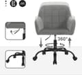 Pikkukuva 7 / 8: Rootz Ergonominen toimistotuoli - Velvet pöytätuoli - Kääntyvä tuoli - High Density Foam - Säädettävä korkeus - 58cm x (77-85cm) x 60,5cm